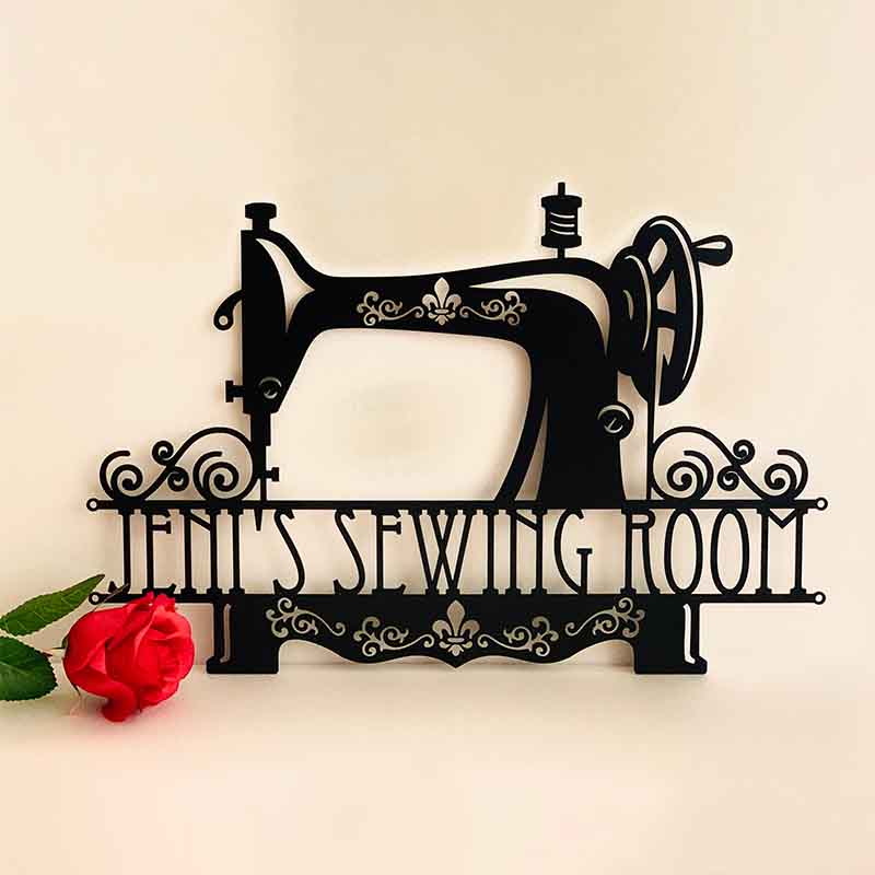 Personalized Sewing Room Metal Sign