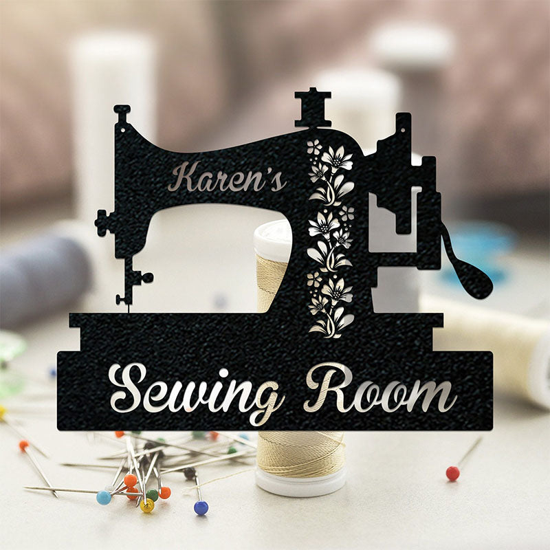 Personalized Sewing Machine Metal Art Wall Decor