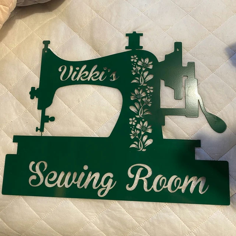 Personalized Sewing Machine Metal Art Wall Decor