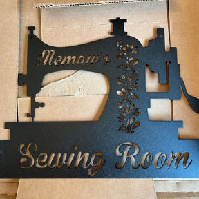 Personalized Sewing Machine Metal Art Wall Decor