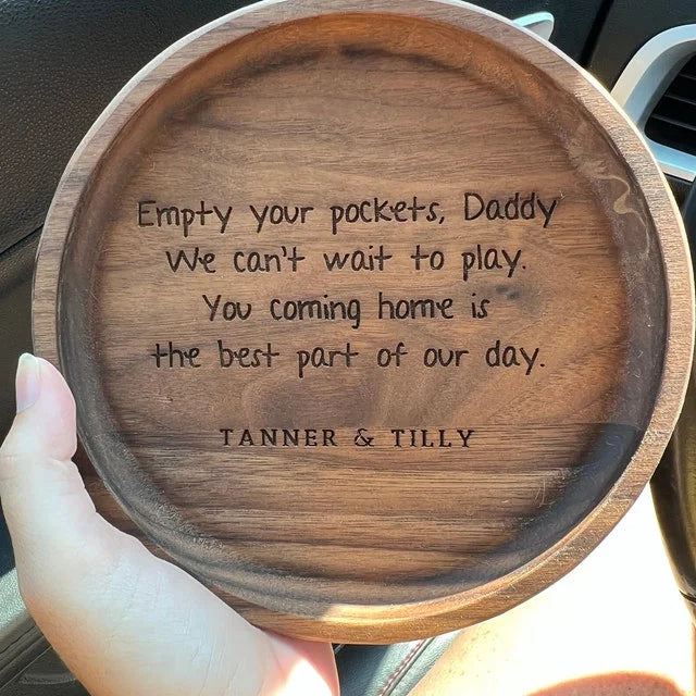 Empty your Pockets Daddy Custom Engraved Christmas or Father's Day Gift for Dad