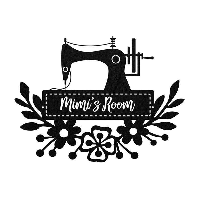 Sewing Room Metal Sign - Personalized, Mimi, Grandma, Nana, Name Sewing Wall Art