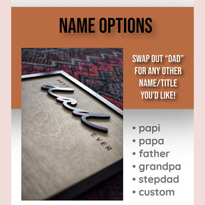 Hands Down Best Dad Ever | Personalized Engraved Wooden Sign