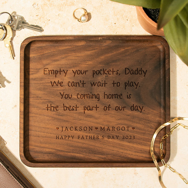 Empty your Pockets Daddy Custom Engraved Christmas or Father's Day Gift for Dad