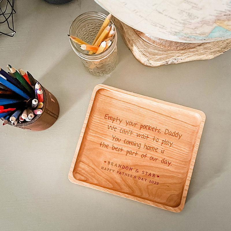 Empty your Pockets Daddy Custom Engraved Christmas or Father's Day Gift for Dad