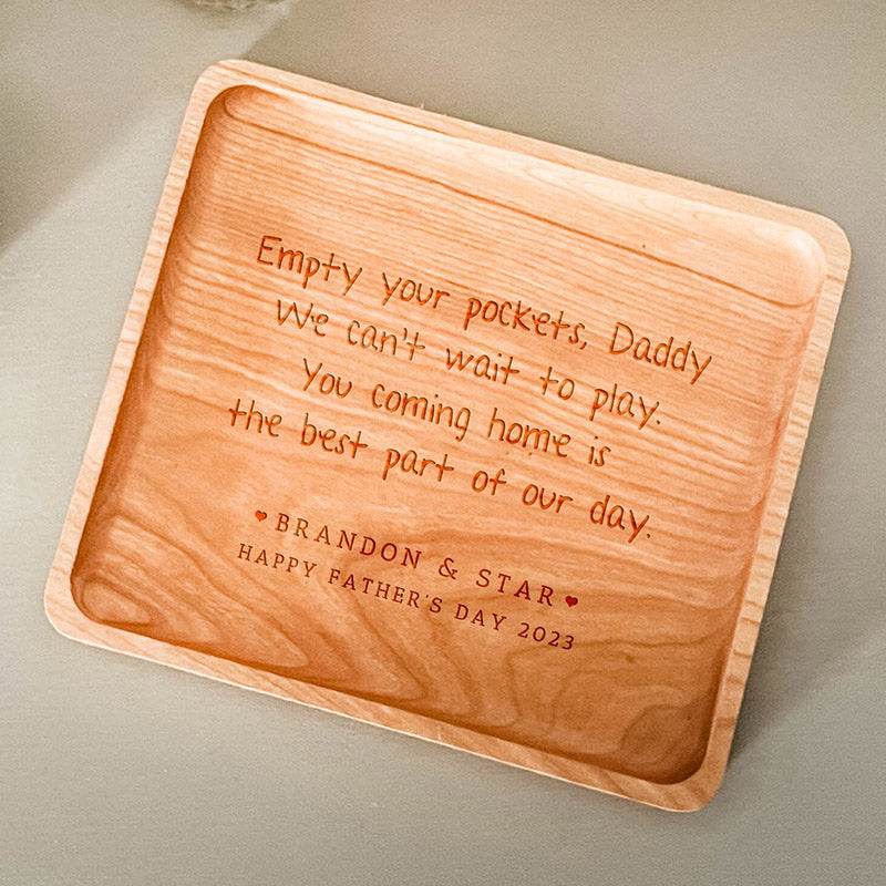 Empty your Pockets Daddy Custom Engraved Christmas or Father's Day Gift for Dad