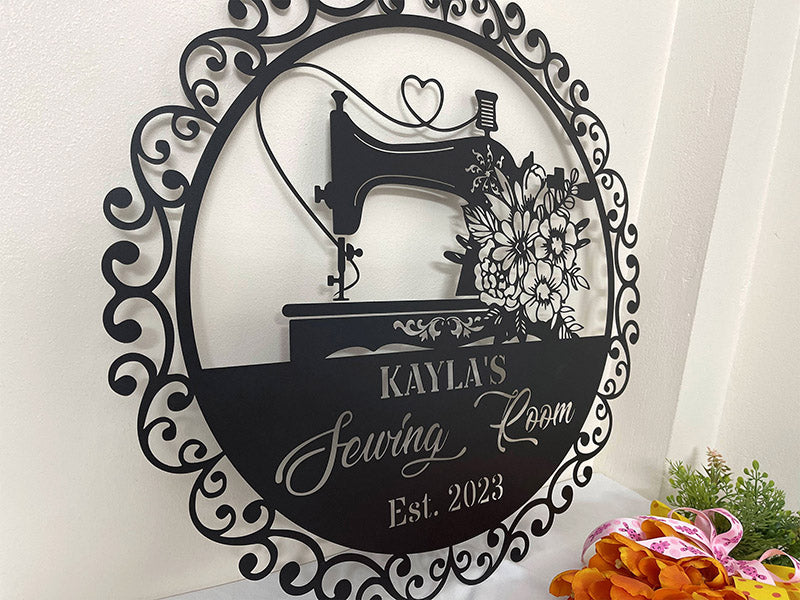 Sewing room sign,Personalized gift,Sewing decor,metal sewing sign