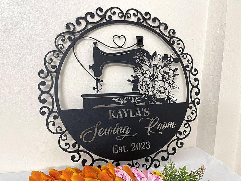 Sewing room sign,Personalized gift,Sewing decor,metal sewing sign