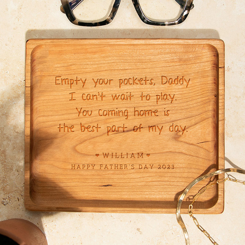 Empty your Pockets Daddy Custom Engraved Christmas or Father's Day Gift for Dad