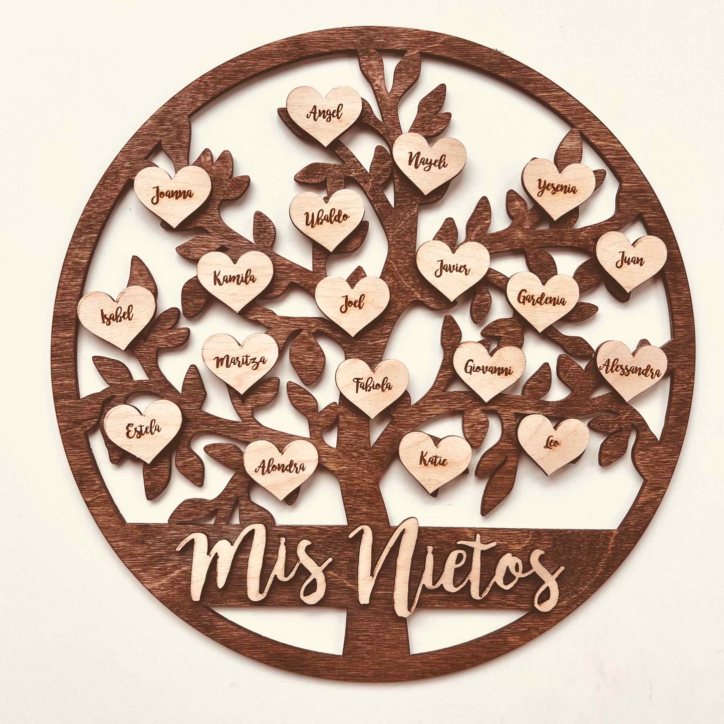 Grandkids Christmas Birthday Mothers Day Gift Family Tree Sign