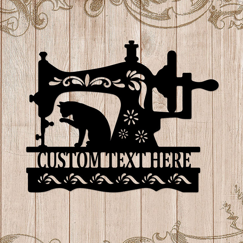 Custom Quilting Sign, Sewing Machine Sign Personalized