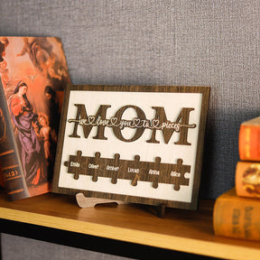Custom Mother's Day Gift, Personalized Mom Puzzle Sign,