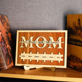 Custom Mother's Day Gift, Personalized Mom Puzzle Sign,