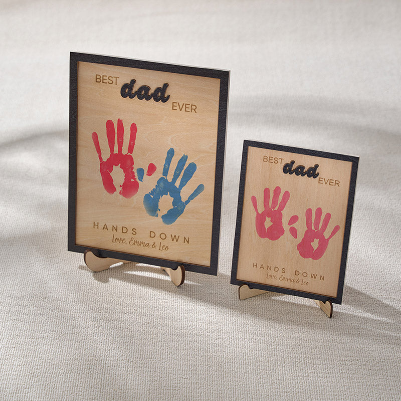 Hands Down Best Dad Ever, Customized Wooden Plaque, Engraved Wooden Sign