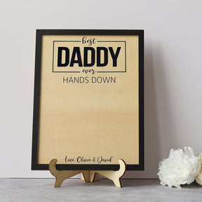 Personalized DIY Handprint Sign, Father's Day Gift, Hands Down Sign