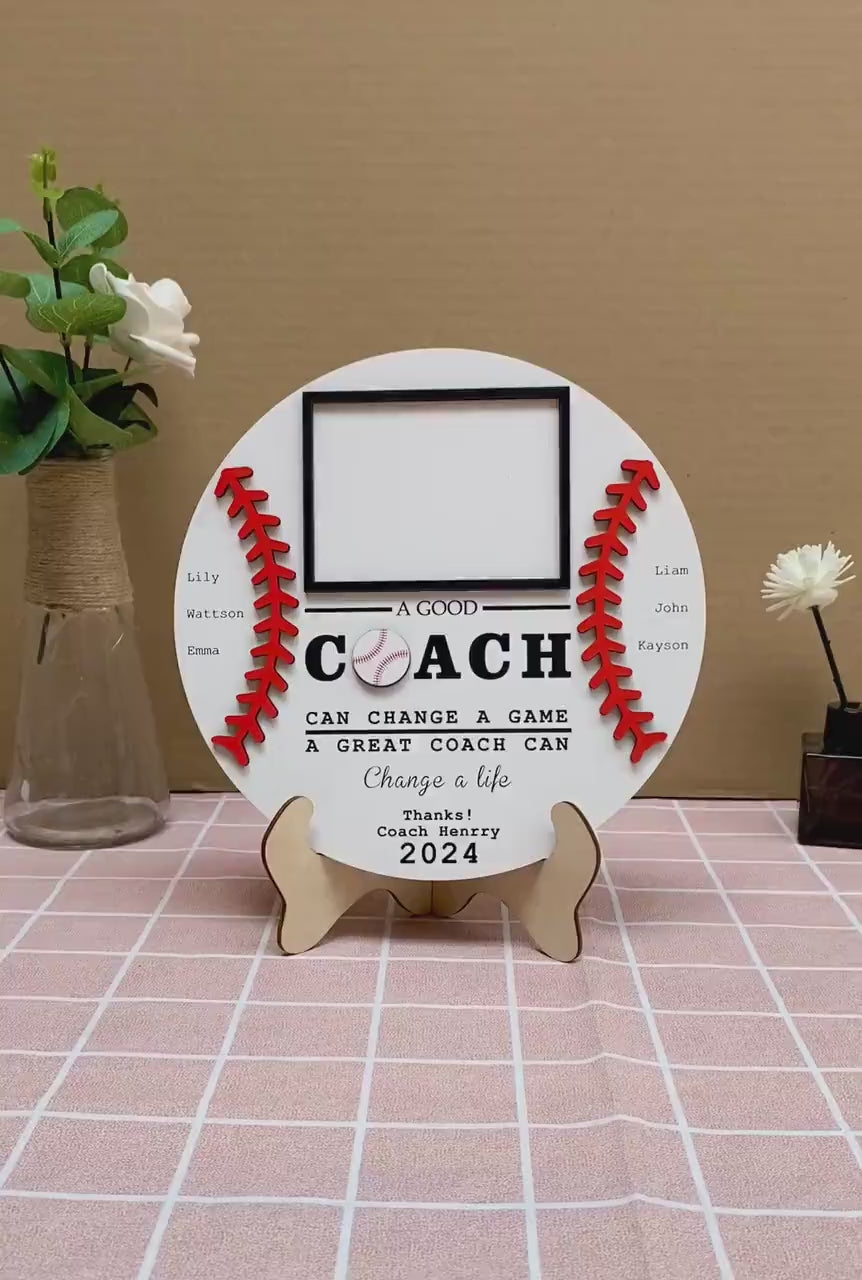 Personalized Father’s Day Baseball Gift, Handmade Baseball Coach Appreciation Gift