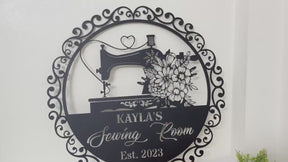 Sewing room sign,Personalized gift,Sewing decor,metal sewing sign
