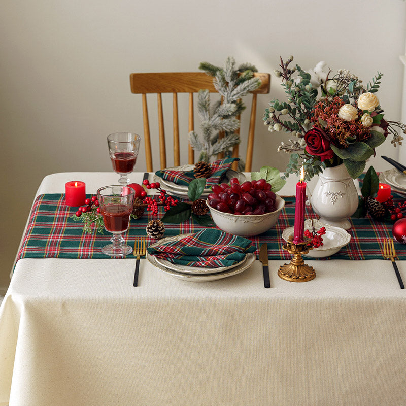 Christmas family home furnishings restaurant hotel Christmas table flag pad tablecloth party party tableware pads