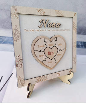 Personalized Mother’s Day Family Puzzle Piece Sign