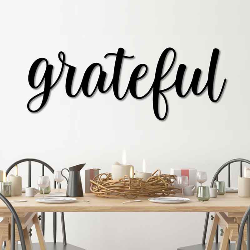 Thankful Metal Sign Thankful Wall Decor Thanksgiving Decor Living Room Decor