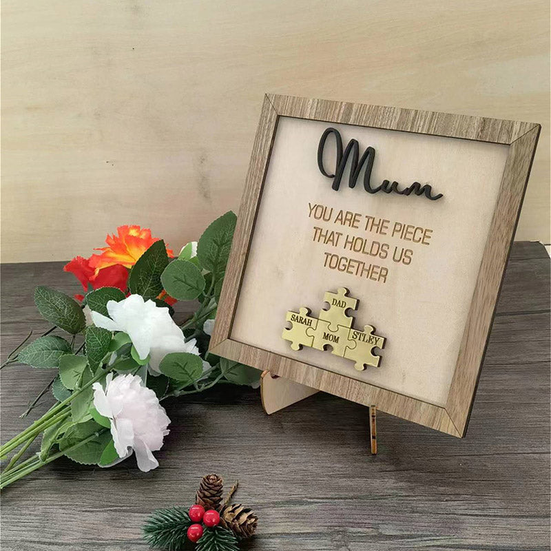 Personalized Home Puzzle Decoration - Mother's Day Gifts - Wooden Puzzle - Mother's Day Puzzle Sign