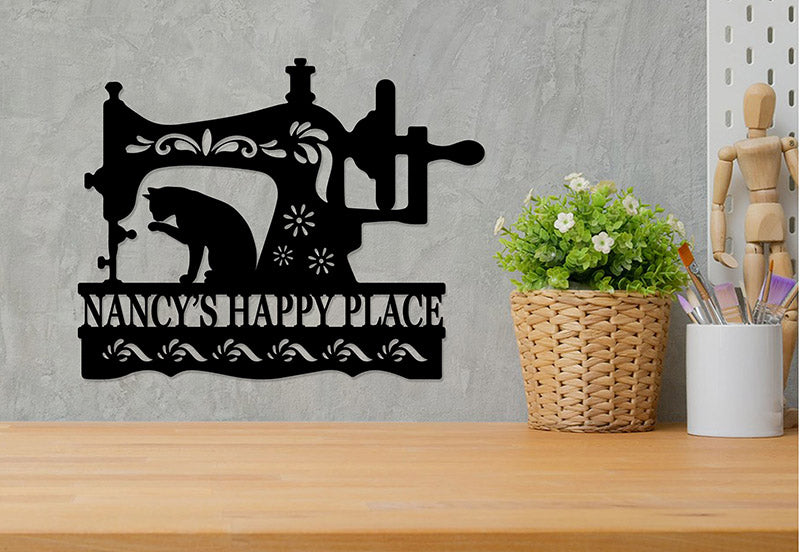 Custom Quilting Sign, Sewing Machine Sign Personalized